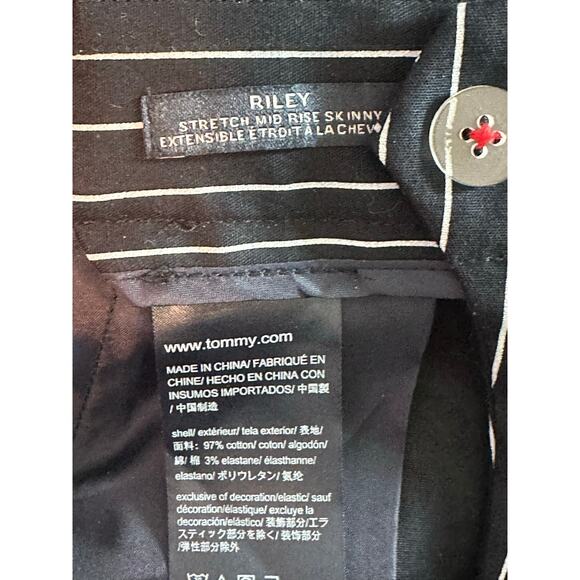 Tommy Hilfiger navy blue white stripes pants size 8 - Picture 4 of 11